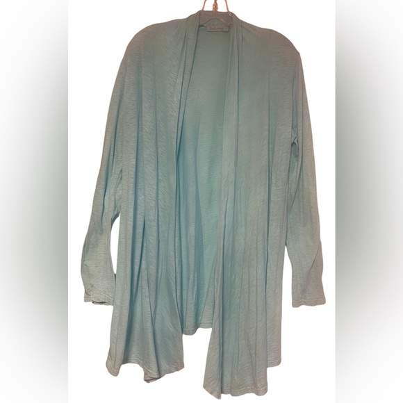 Fresh Produce Lightweight Draped Long Line Open Front Cardigan size m/L Blue - Picture 3 of 12
